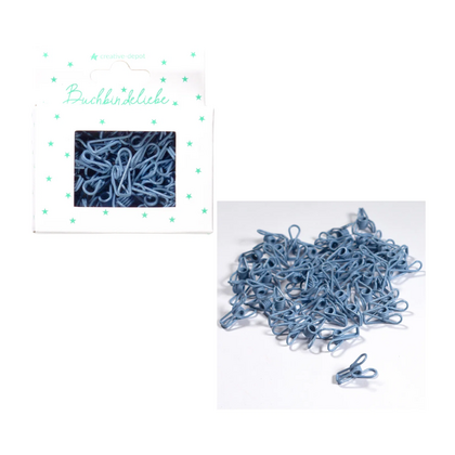 Mini Pinza de Pez - Azul Vintage - Mate - 50 unidades