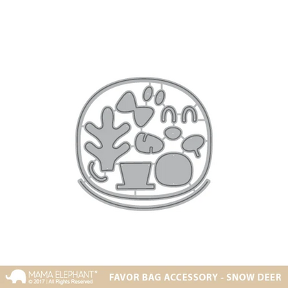 Troquel - Favor Bag Accessory - Snow Deer