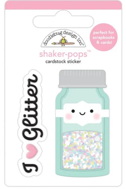 Sticker 3D - Glitter Jar Shaker Pops