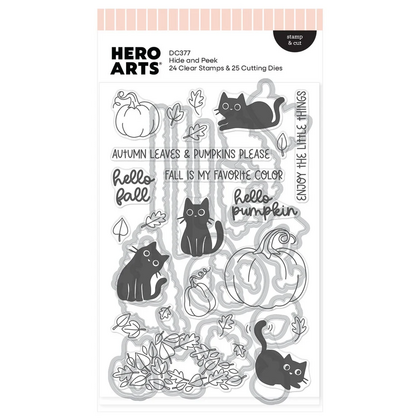 Sello y Troquel - Cozy Season Stamp & Cut Hide and Peek