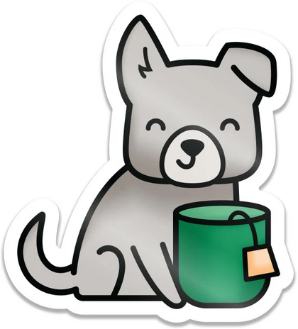 Sticker - Pup of Tea Vinyl
