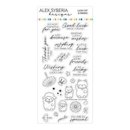 Set de sellos - Lucky Cat & Friends