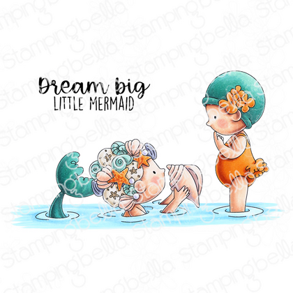 Set de sellos de goma - Beach bundle girl mermaid's gift