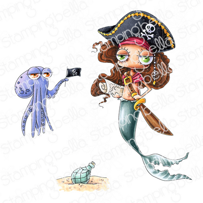 Set de sellos de goma - Oddball pirate mermaid