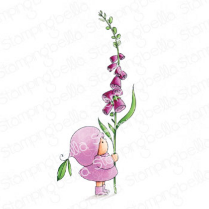 Sello de goma - lote girl with a foxglove