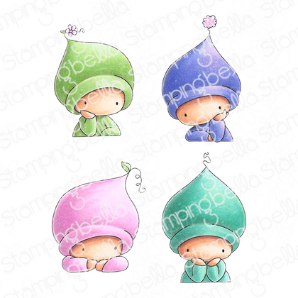 Set de sellos de goma - spring bundle girl peekers