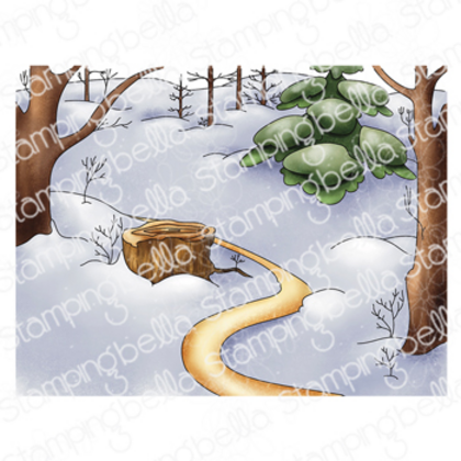 Sello de goma - winter woodland