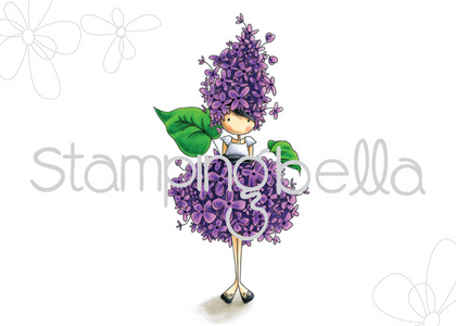 Sello de goma - tiny townie garden girl lilac
