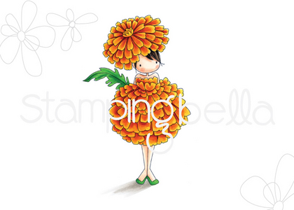 Sello de goma - tiny townie garden girl marigold
