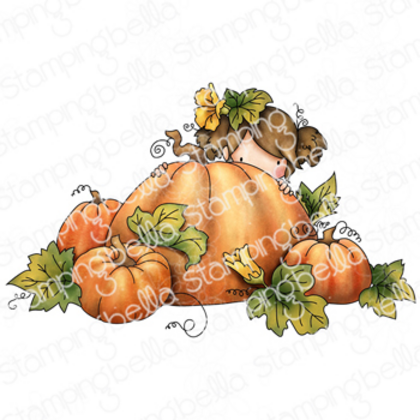 Sello de goma -  tiny townie piper at the pumpkin patch