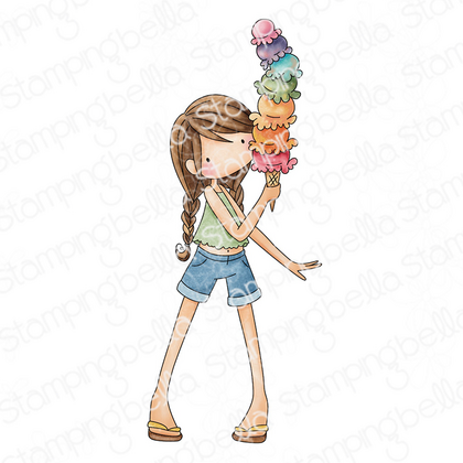 Sello de goma - tiny townie ally loves ice cream