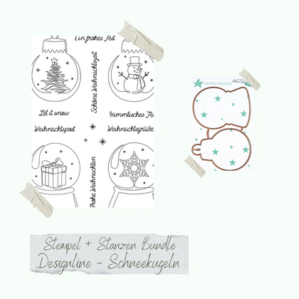 Bundle - designline - schneekugeln - stempelset & stanzen
