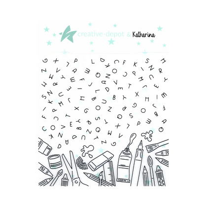 Carpeta de repujado - vuelta al cole - 15 x 15 cm