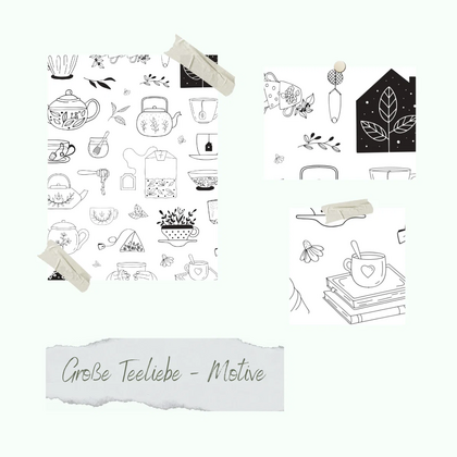 Set de sello - große teeliebe - motive