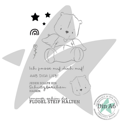 Set de sellos - pequeño oso protector