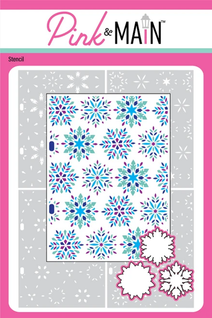 Set de stencils y troqueles  - layering snowflakes