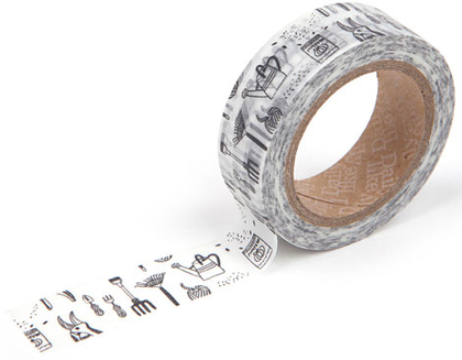 Cinta adhesiva masking tape washi gardening 15mm.x10m.