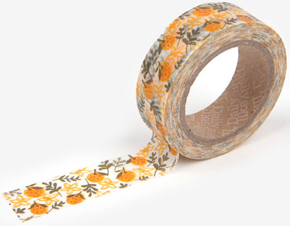 Cinta adhesiva masking tape washi tangerine 15mm.x10m.
