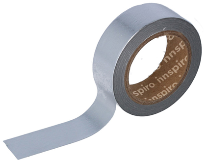 Cinta masking tape Washi foil plateado