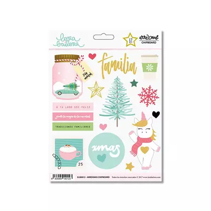 Chipboard con glitter ARREXMAS