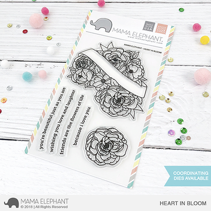 Sellos Mama Elephant - Heart In Bloom