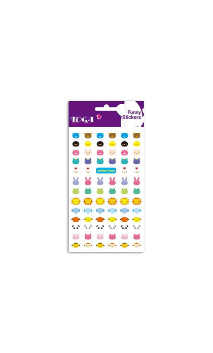Funny pegatinas -Animal face blu