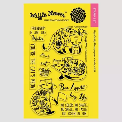 Flora Cat Meow Stamp Set