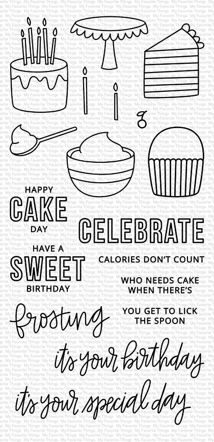 Set de sellos MY Favorite Things - Birthdays Take the Cake 