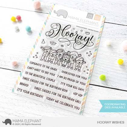 Sellos Mama Elephant - Hooray Wishes