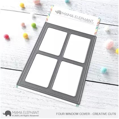 Mama Elephant - Four Window Cover - Creative Cuts