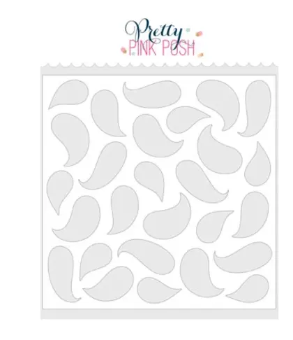 Stencil Pettry Pink Posh - Brush Strokes