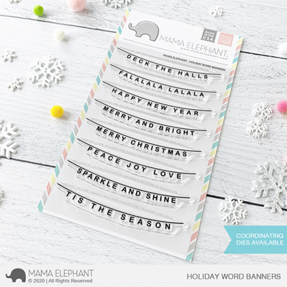 Sellos Mama Elephant - Holiday Word Banners