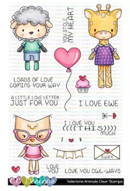 C.C Designs - Valentine Animals