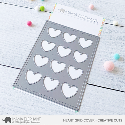 Mama Elephant - Heart Grid Cover - Creative Cuts