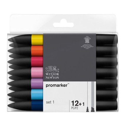 Set 1 de 12 rotuladores + 1 blender Promarker