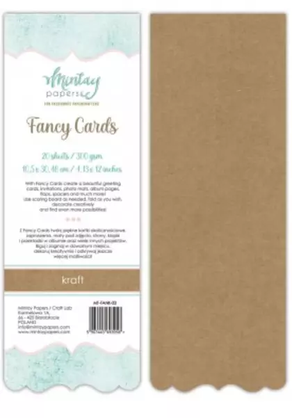Set de 20 tarjetas de Mintay - Fancy Cards - Color Kraft