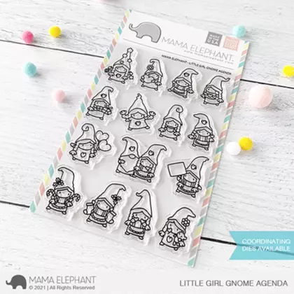 Sellos Mama Elephant - Little Girl Gnome Agenda