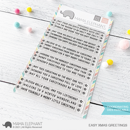 Sellos Mama Elephant - Easy Xmas Greetings 