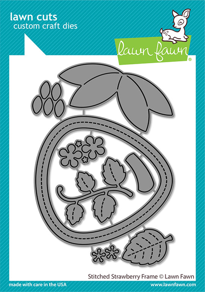 Troquel Lawn Fawn - stitched strawberry frame