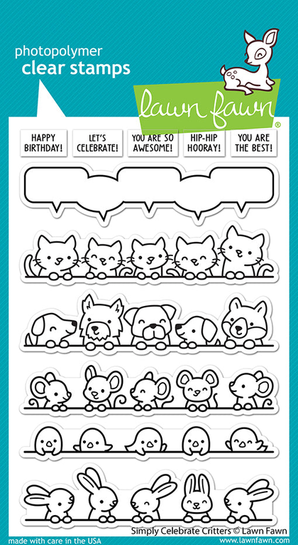 Sellos Lawn Fawn - simply celebrate critters