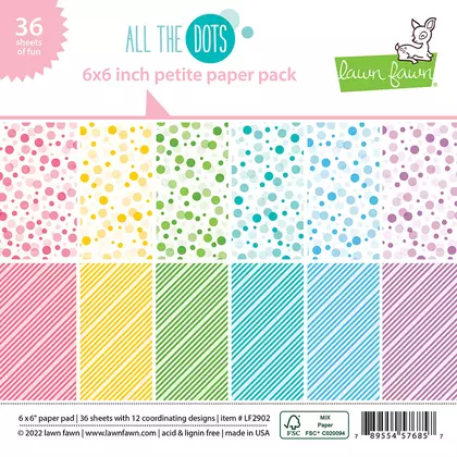 Set de papeles 6x6 Lawn Fawn - all the dots petite pack