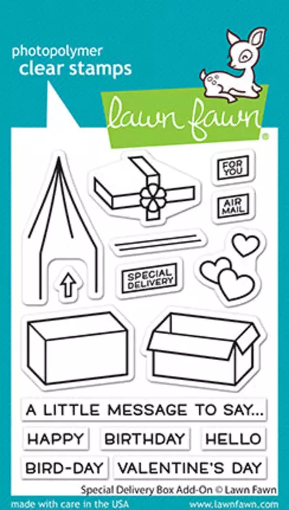 Sellos Lawn Fawn - special delivery box add-on