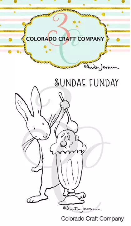 AJ485 Anita Jeram ~ Sundae Funday Mini Stamps