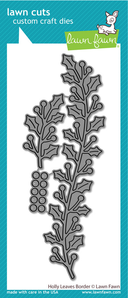 Troquel Lawn Fawn - holly leaves border