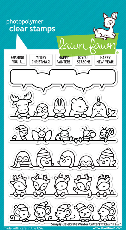 Sellos Lawn Fawn - simply celebrate winter critters