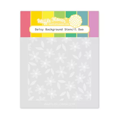 Daisy Background Stencil Duo