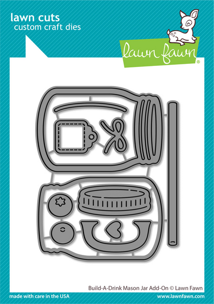 Troquel Lawn Fawn - build-a-drink mason jar add-on