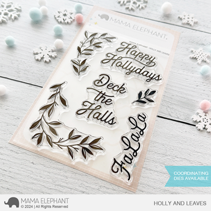 Sellos Mama Elephant - Holly and Leaves 