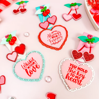 Troquel Heart Suitcase Tags