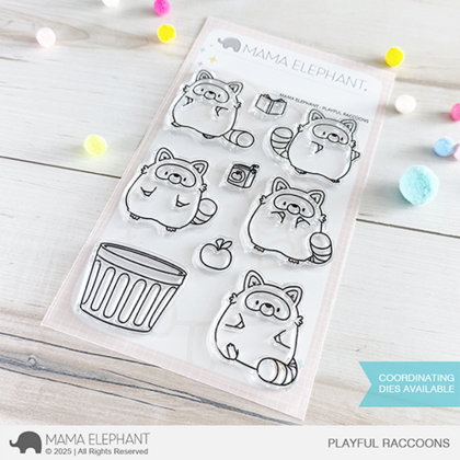 Sellos Mama Elephant - Playful Raccoons